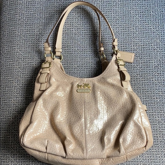 Coach Madison Embossed Metallic Leather Hobo Bag 18932 - Picture 1 of 9